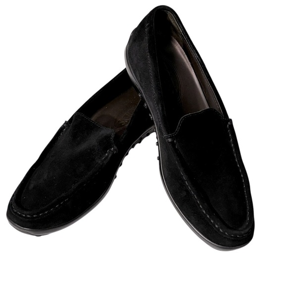 TOD’S - MEN’S SIZE 9 - BLACK SUEDE - SLIP ON CITY DRIVING LOAFERS SHOES -S2 - Picture 6 of 15